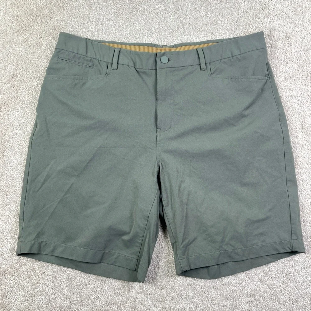 REI Co-op Mens 38 Shorts Green Sahara Path Hiking Stretch Gorpcore 167458